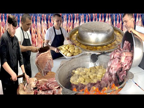 25 LAMBS COOKED EVERYDAY FOR UZBEK BLACK SOUP & JIZ BIZ | UZBEKISTAN MOST FAVOURITE LAMB SOUP & JIZ