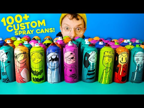 Making 100+ Custom Spray Cans in 4 Days! (I'm Tired Now)