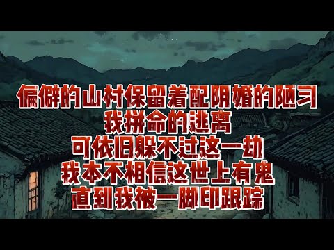 偏僻的山村保留着配陰婚的陋習，我拼命的逃離，可依舊躲不過這一劫，我本不相信這世上有鬼，直到我被一腳印跟蹤｜小七動漫