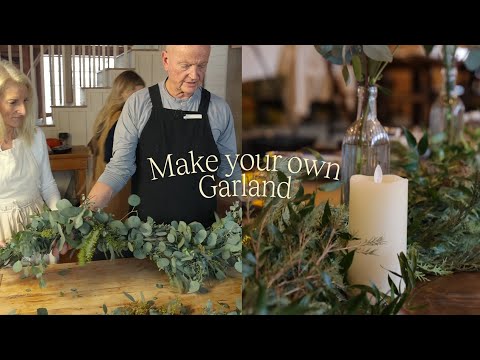 Making a Table Garland with Mom and Dad - The Greenery Box