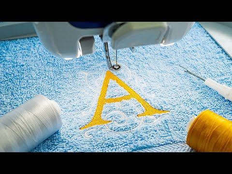 Как вышить монограмму на обычной швейной машинке? / Создаем именные аксессуары