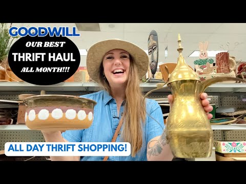 WE THRIFTED ALL DAY! The First Stop Blew Our Minds!!! Come Treasure Hunting With Us! Goodwill Haul