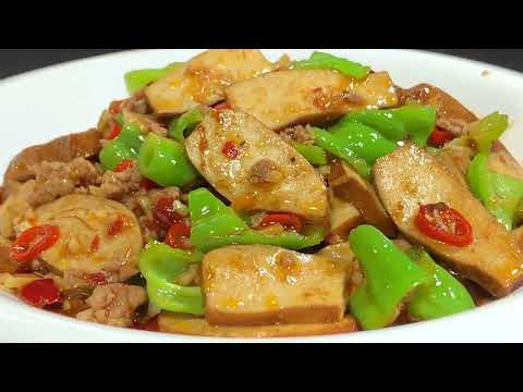 這才是香乾豆腐最正確家常做法，岀鍋鮮嫩入味，天天吃都不膩好香【阿朝哥美食】#香乾豆腐 #香乾 #豆腐