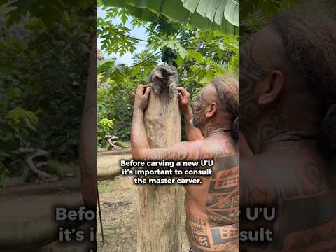 Making a Marquesan U’U (war club) #marquesanart #warclub  #frenchpolynesia