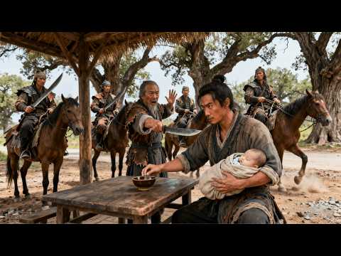 武俠電影！土匪威脅街邊喝茶的抱娃男人，怎料他是功夫高手，一招秒殺土匪！#成龍 #武俠 #功夫 #劉亦菲 #王一博 #肖戰