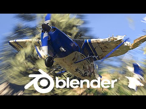 How I made this plane crash in Blender