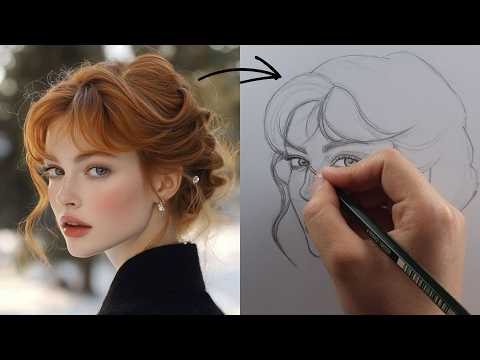 How to Draw a Face Without Loomis | Easy Portrait Sketch with Simple Lines