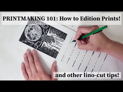 Lino-Cut Printmaking - How To Edition Your Prints - Carving and Printing a New Series of Lino-Cuts