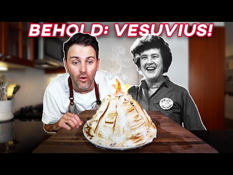 Julia Child's Epic Baked Alaska with COGNAC LAVA!