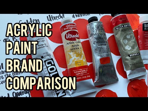 Acrylic Paint Brand Comparison of Golden, Utrecht, Winsor and Newton, Blick Artists & Liquitex