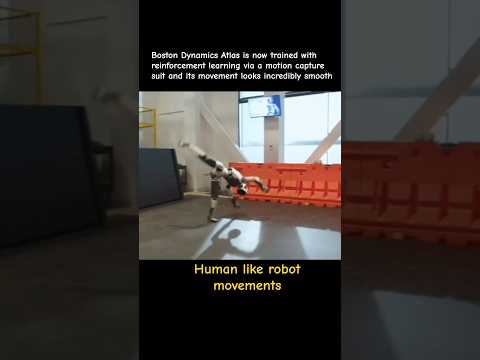 Boston Dynamics Atlas is  trained with reinforcement learning via a motion capture suit. #robot #ai