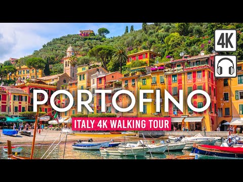 PORTOFINO, Italy 4K Walking Tour - Captions & Immersive Sound [4K Ultra HD/60fps]