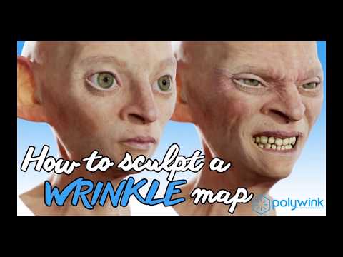 Sculpt HD Wrinkle Map I Zbrush Tutorial I Polywink Blendshapes
