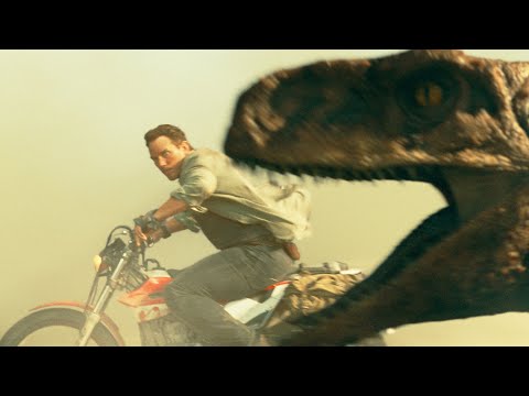 Chris Pratt Hunted By All The Dinosaurs | Jurassic World Trilogy
