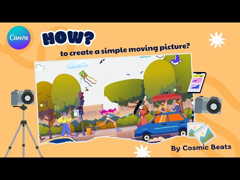 Street Scene in Motion ποΈβ¨ Step by Step Canva Tutorial π¬ Easy Art Guide