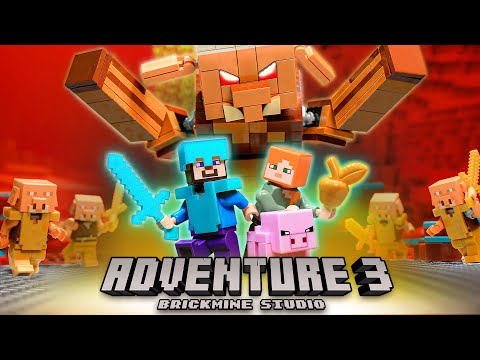 Minecraft Adventure - Finding Golden Apple 3: Nether Land | LEGO Minecraft Animation