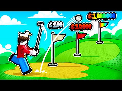 I made MILLIONS by hitting golf Balls in Roblox Golf Incremental