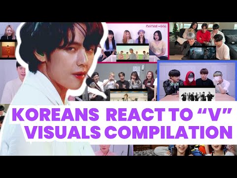 KOREANS REACT TO V HANDSOME FACE| COMPILATION PT.1