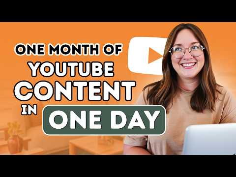How I Film a Month of YouTube Content in ONE DAY (My Secret)