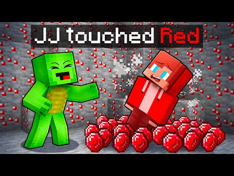 JJ and Mikey: BATTLE Of TOUCHING COLORS in Minecraft - Maizen