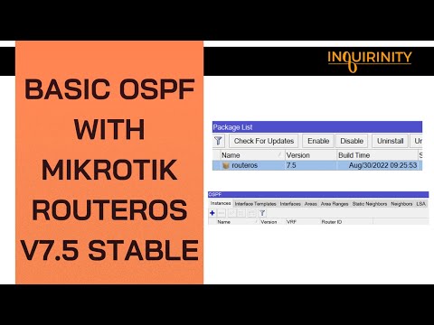 Basic OSPF with MikroTik RouterOS v 7.5 Stable