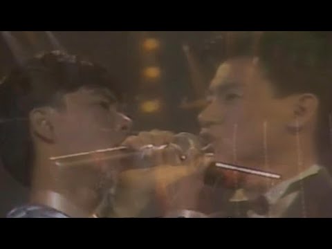 [真經典] 1985年全港十九區業餘歌唱比賽, 冠軍李克勤 (18歲), 表演嘉賓張學友 (24歲)