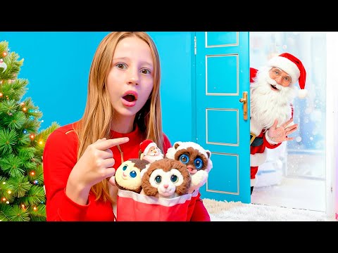 Nastya entkommt den Weihnachtsebenen um die hüpfenden Spielzeuge zu holen