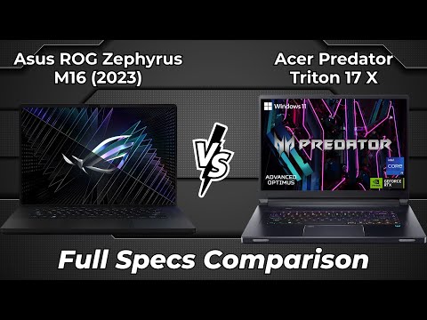 Asus ROG Zephyrus M16 2023 vs Acer Predator Triton 17 X 🔥 Full Specs Comparison