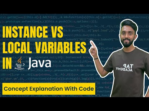 Instance vs Local Variables in Java | Types of Variables in Java