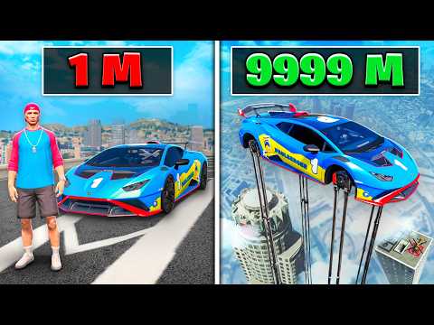 Jede Minute +1 METER HÖHERES Auto in GTA 5!