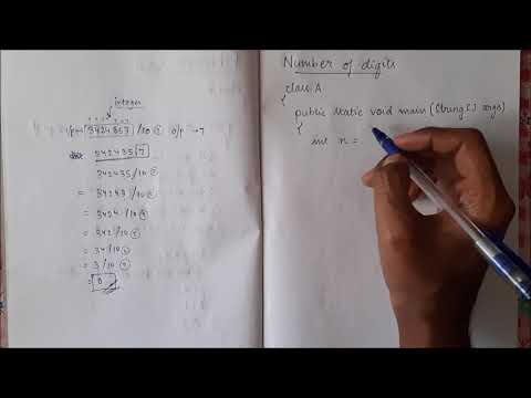 Count the number of Digits of a Number | Java