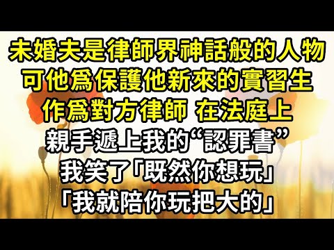 我的未婚夫是律師界神話般的人物。可他爲保護他新來的實習生,作爲對方律師,在法庭上親手遞上我的“認罪書”,我笑了「既然你想玩,我就陪你玩把大的」