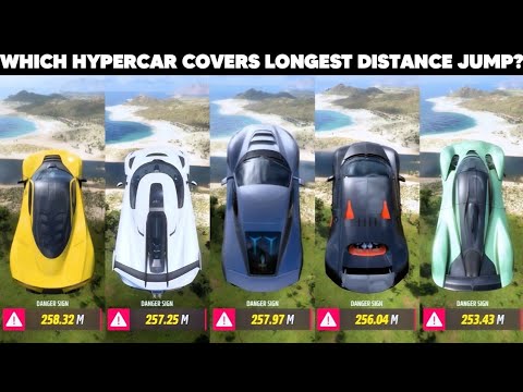 WHICH HYPERCARS COVERS THE LONGEST DISTANCE JUMP in Forza Horizon 5? (Let’s Find Out!)