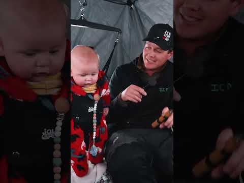 Jolly Jumper Ice Fishing?! #icefishing #shorts