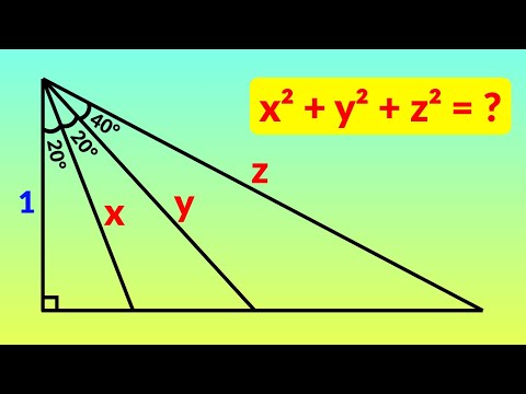 99% Failed to Solve This Math Problem | Simplest Trick to Find tan^2(20°) + tan^2(40°) + tan^2(80°)