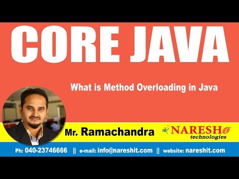 Core Java Tutorial | What is Method Overloading in Java ? | Mr.Ramchander