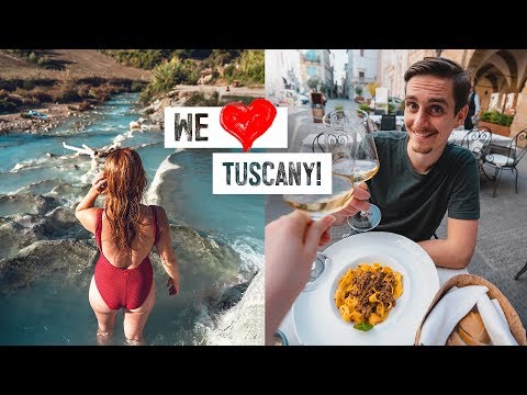 Incredible Spots in TUSCANY! Blue Thermal Baths + Trying Tuscan Pasta in Pitigliano!