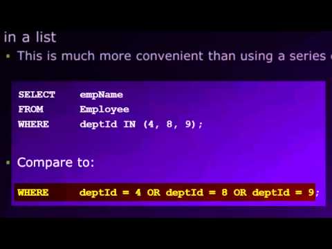 Database Lesson #3 of 8 - The Structured Query Language (SQL)