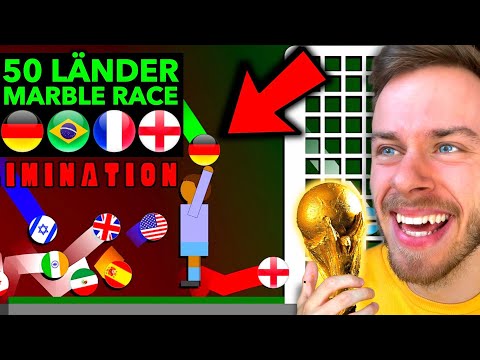 50 LÄNDER MARBLE RACE WM: das LETZTE LAND GEWINNT! 👀🏆 *zu wild*