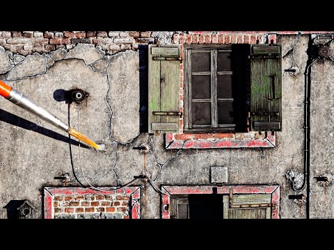 Let's Make A Realistic Old House Facade From Styrofoam!