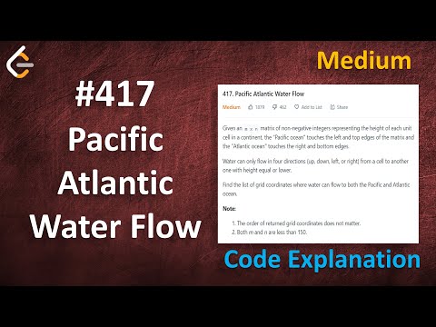 Pacific Atlantic Water Flow | Live Coding with Explanation | Leetcode - 417