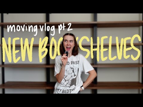 set up my NEW BOOKSHELVES with me + book room tour