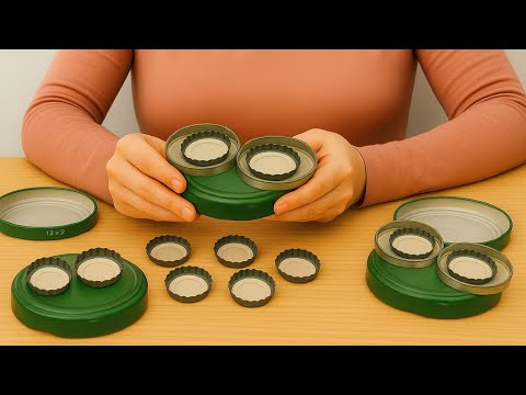 Don’t Throw Away Glass Jar Lids and Glass Bottle Caps! 🥰 3 Amazing Reuse Ideas ♻️ DIY