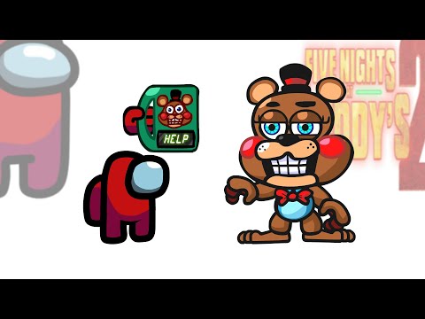 Mini Crewmate Kills Five Nights at Freddy's 2 Movie Characters | Among Us