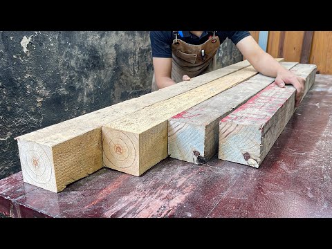 Turn Old Wooden Bars Into A Luxurious, Thousand Dollar Table // Unique Round Table Design