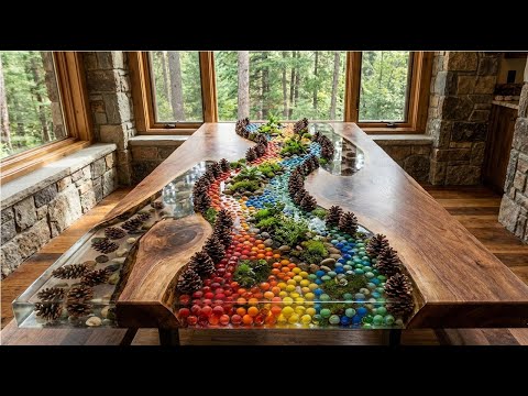 Nothing Can Stop His Creativity - Transforming Wood, Epoxy, and Pine Cones into Masterpieces