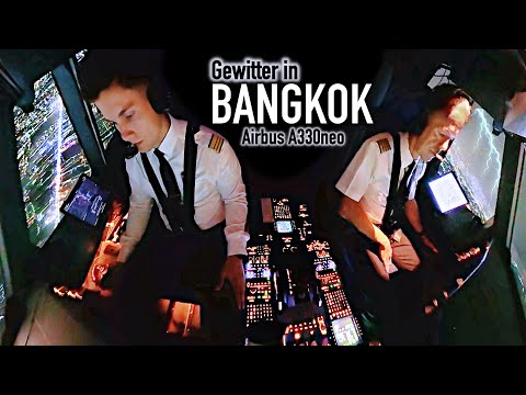 Gewitter in Bangkok | Airbus A330 Cockpit POV | AeroNewsGermany