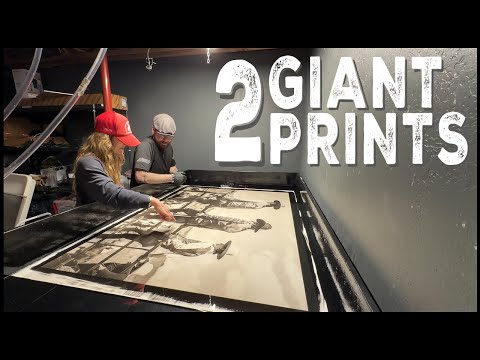 PRINTING 2 GIANT PLATINUM PRINTS IN THE NEW LAB
