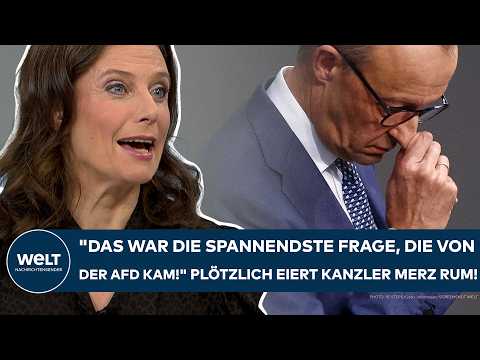 BERLIN: "Das war die spannendste Frage, die von der AfD kam!" Plötzlich eiert Kanzler Merz rum.