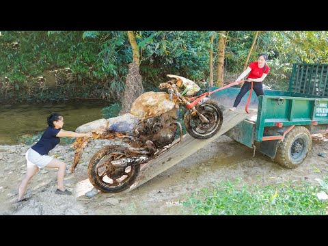 Girl Restores YAMAHA KPR 150 Boss City Abandoned Under The Sand for 25 Years
